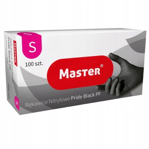 Rękawice Master S CZARNE rozmiar 6 - S 100szt.