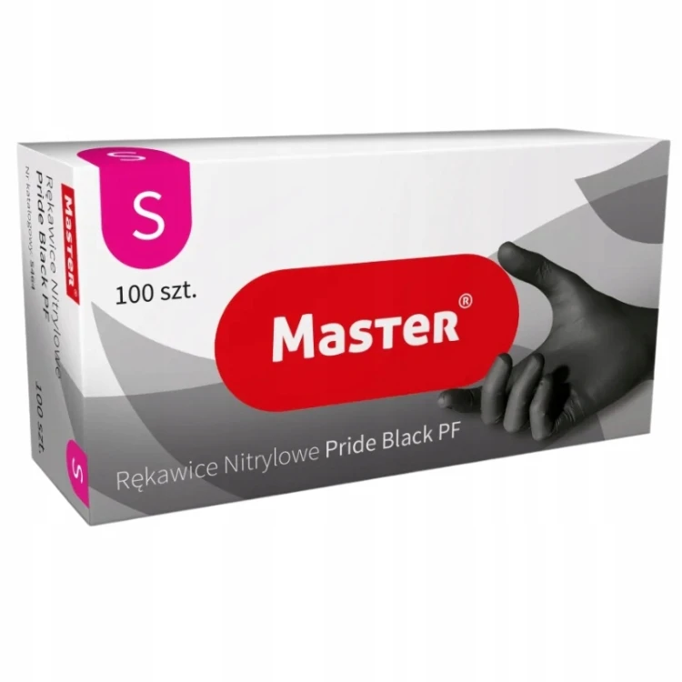 Rękawice Master S CZARNE rozmiar 6 - S 100szt.