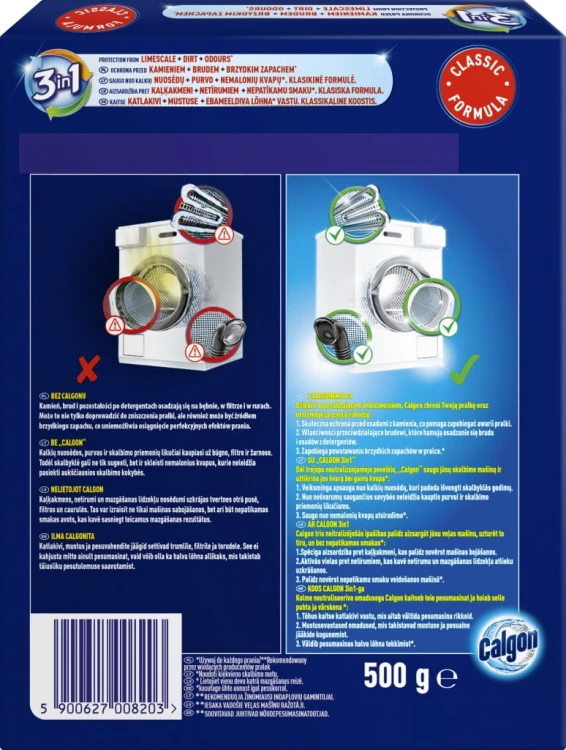 Calgon odkamieniacz do pralek proszek 500g