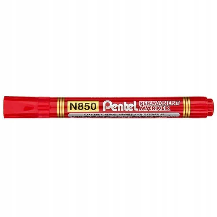 Marker permanentny okrągła końcówka Pentel N850 czerwony