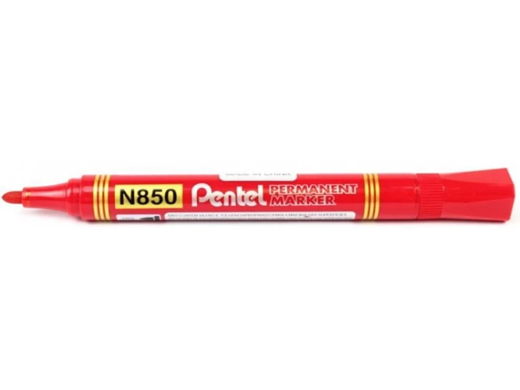 Marker permanentny okrągła końcówka Pentel N850 czerwony