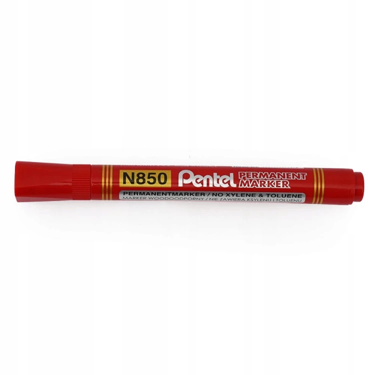 Marker permanentny okrągła końcówka Pentel N850 czerwony