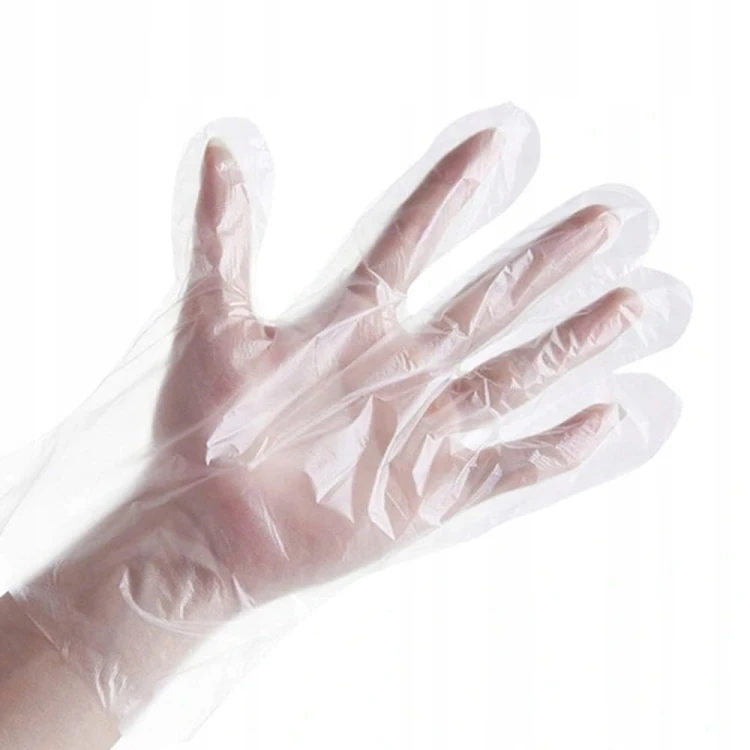 Rękawiczki jednorazowe foliowe Plast r. L bezbarwne 100 sztuk