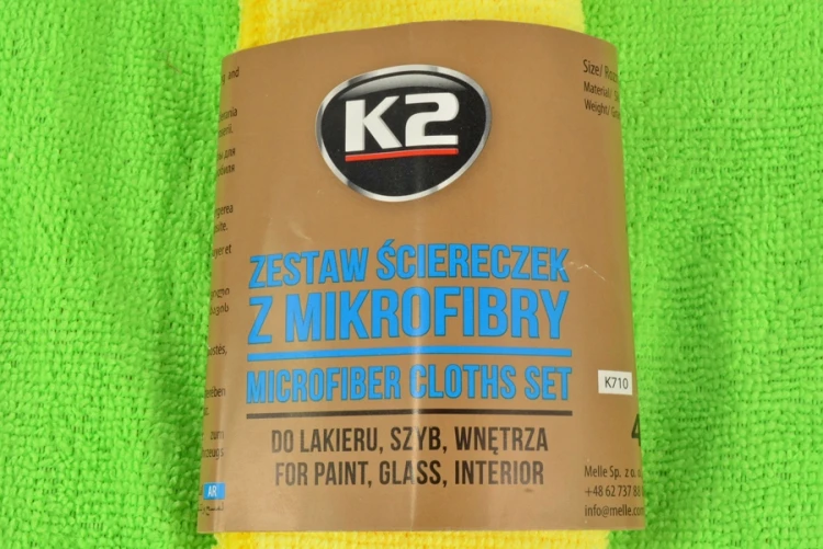 K2 MIKROFIBRA Zestaw Ściereczki z Mikrofibry 30x35cm 4szt K710