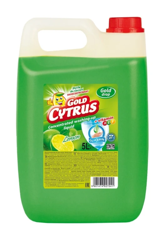 Płyn do mycia naczyń Gold Cytrus cytrynowy 5 l