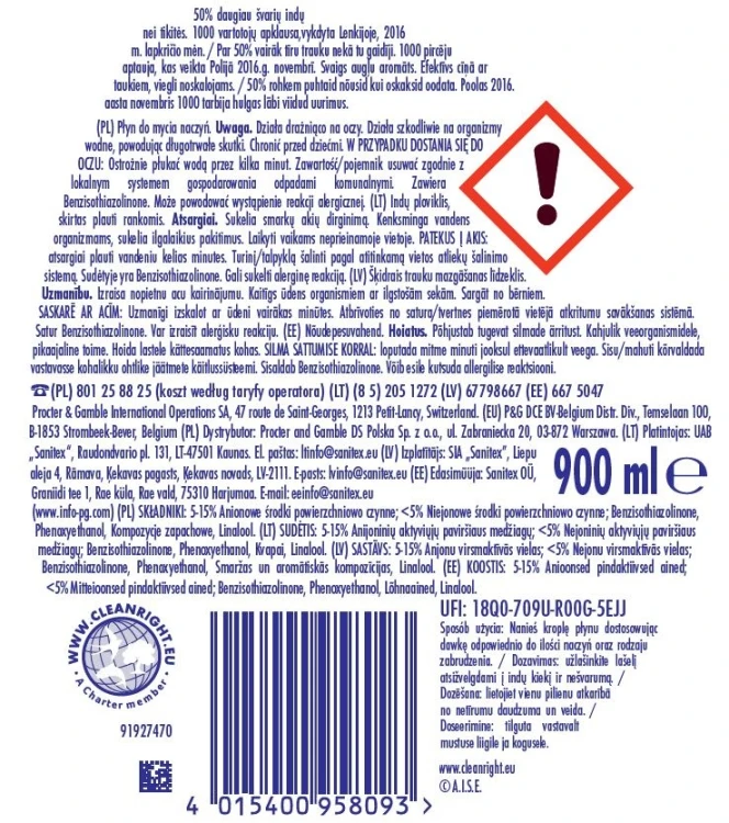 Płyn do mycia naczyń Fairy Granat 1,8 l
