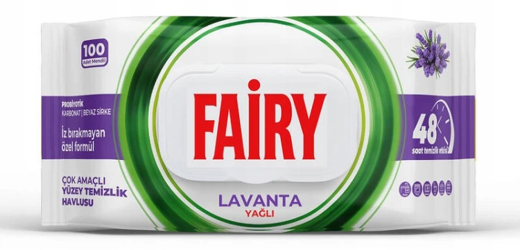 Chusteczki nawilżane Fairy wiskoza antybakteryjne 100 szt.