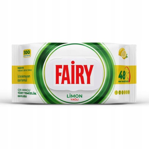 Chusteczki nawilżane włóknina Fairy w opakowaniu 100 szt. lemon