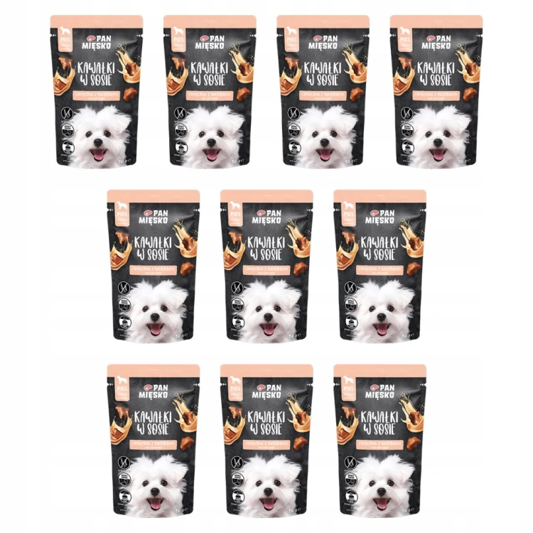 Karma mokra Pan Mięsko Kawałki w sosie Cielęcina z królikiem 150g x 10szt