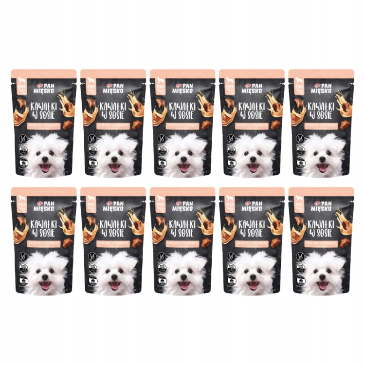 PAN MIESKO Karma mokra dla psa Cielęcina z królikiem 10x150 g