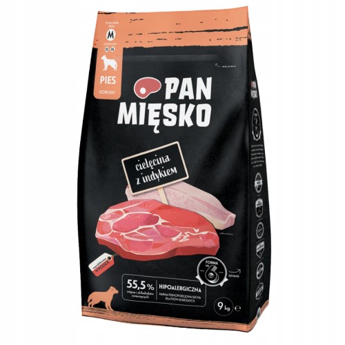Pan Mięsko Cielęcina z indykiem chrupki M 9kg