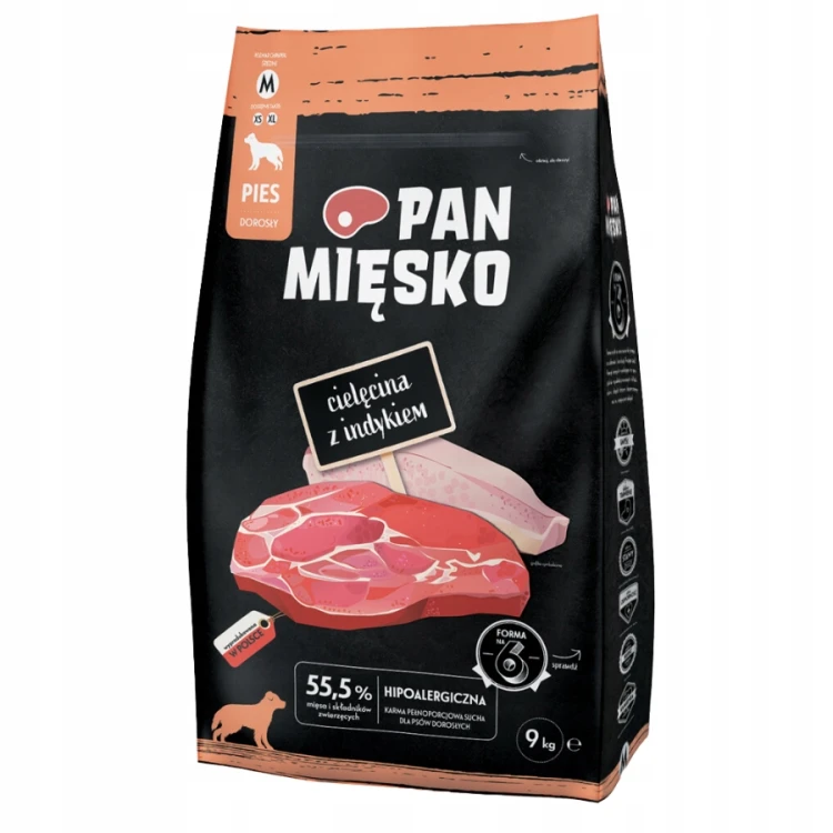 Pan Mięsko Cielęcina z indykiem chrupki M 9kg