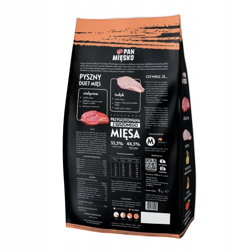 Pan Mięsko Cielęcina z indykiem chrupki M 9kg