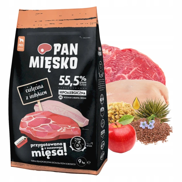 Pan Mięsko Cielęcina z indykiem chrupki M 9kg