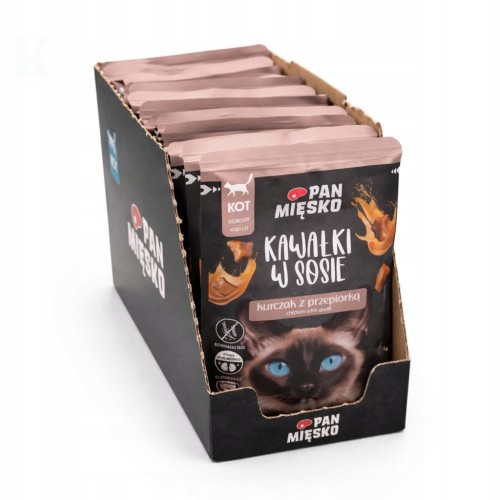 Pan Mięsko Kawałki w Sosie KURCZAK Z PRZEPIÓRKĄ 12x85 g