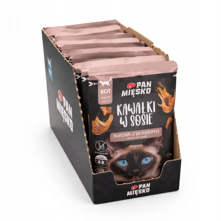Pan Mięsko Kawałki w Sosie KURCZAK Z PRZEPIÓRKĄ 12x85 g