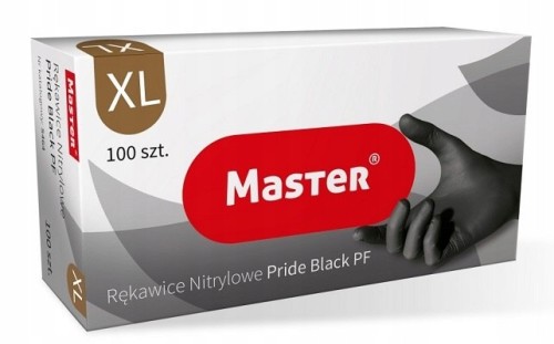 Master Rękawiczki Nitrylowe Czarne XL 100 Sztuk